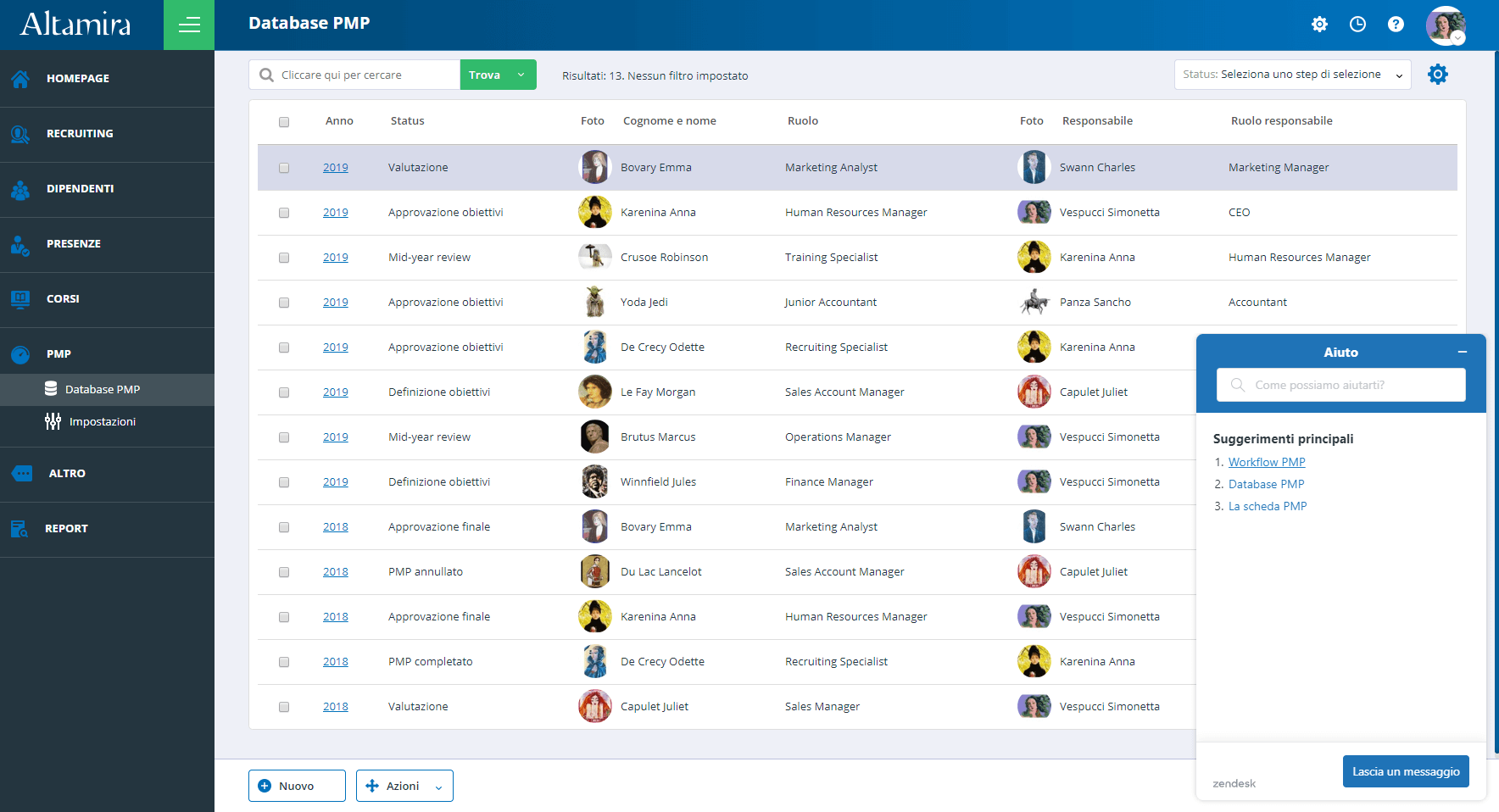Knowledge Base Altamira in piattaforma
