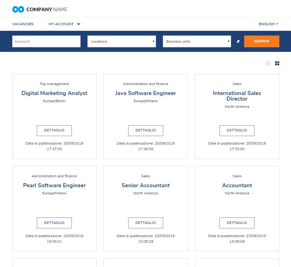 lista annunci career site Altamira