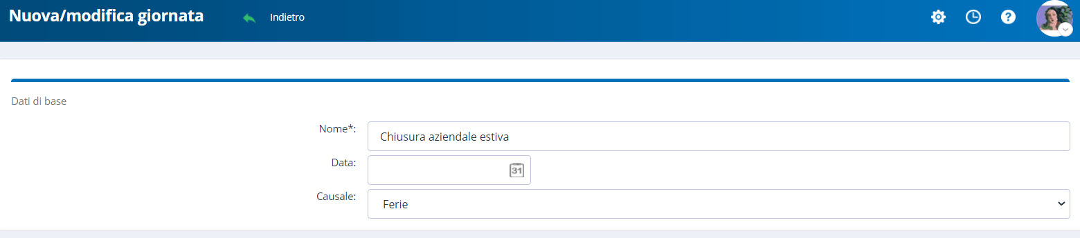 nuova giornata chiusura