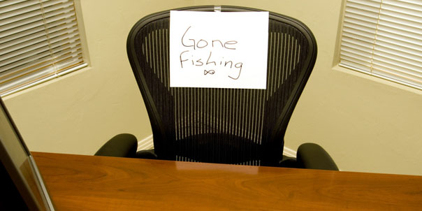 gone fishing post-it