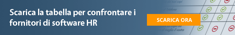 Tabella di benchmarking fornitori software HR