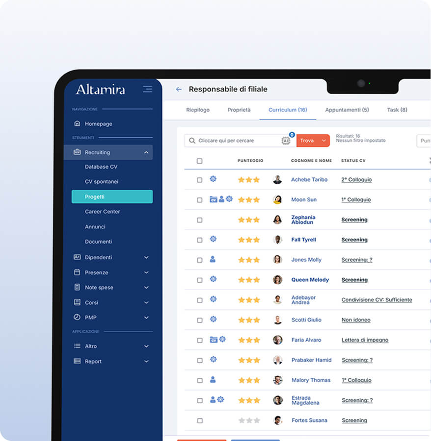 Organizzazione Candidature